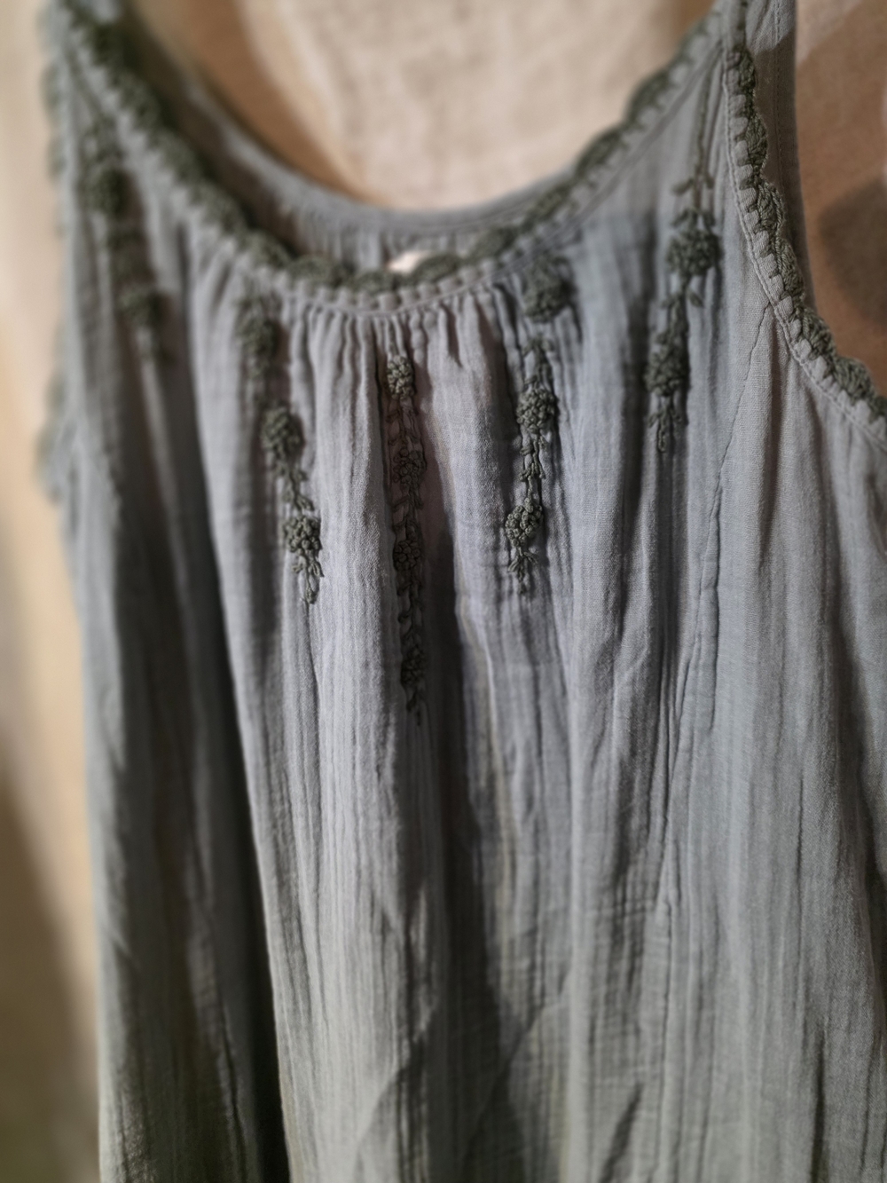 Boho Organic Cotton Gauze Maxi Dress - Picture 4 of 5
